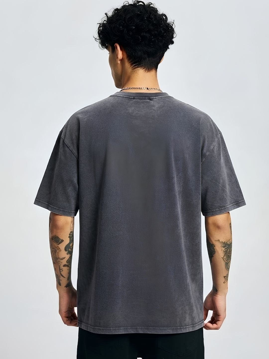 Men Premium Retro Wash Oversized Terry T-shirt