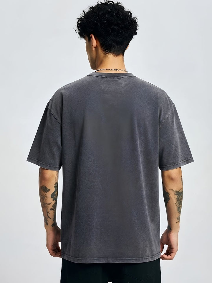 Men Premium Retro Wash Oversized Terry T-shirt