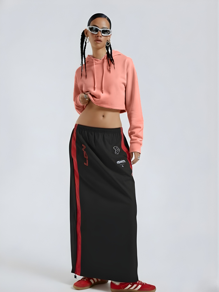 Salmon Pink Cropped Hoodie For Women | Pronk