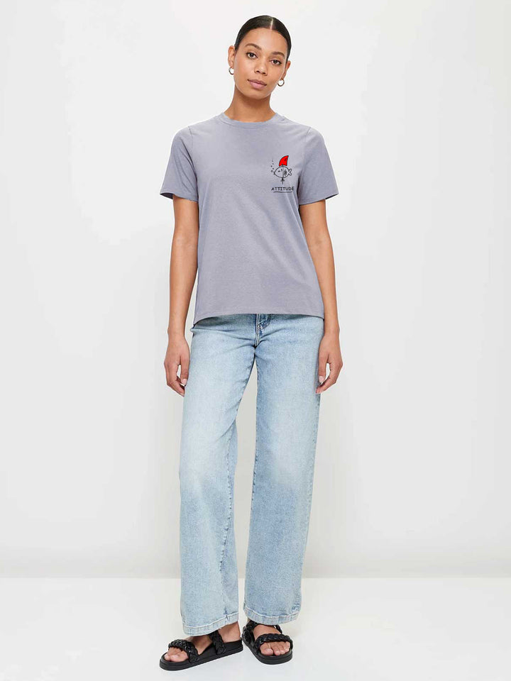 Attitude Women half sleeve T-shirt