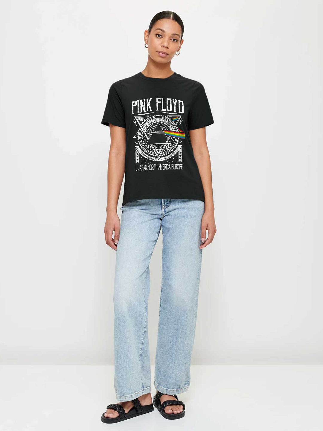 Pink Floyd Women Half Sleeve T-Shirt