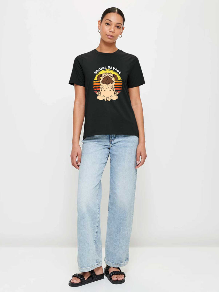 Social Savage Women half sleeve T-shirt