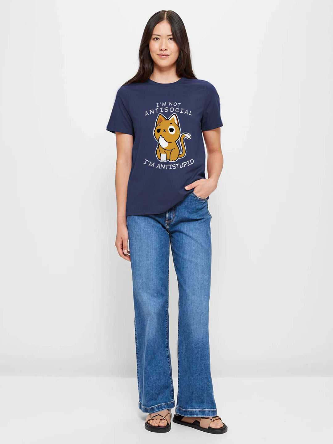 I'm Anti-Stupid Women half sleeve T-shirt