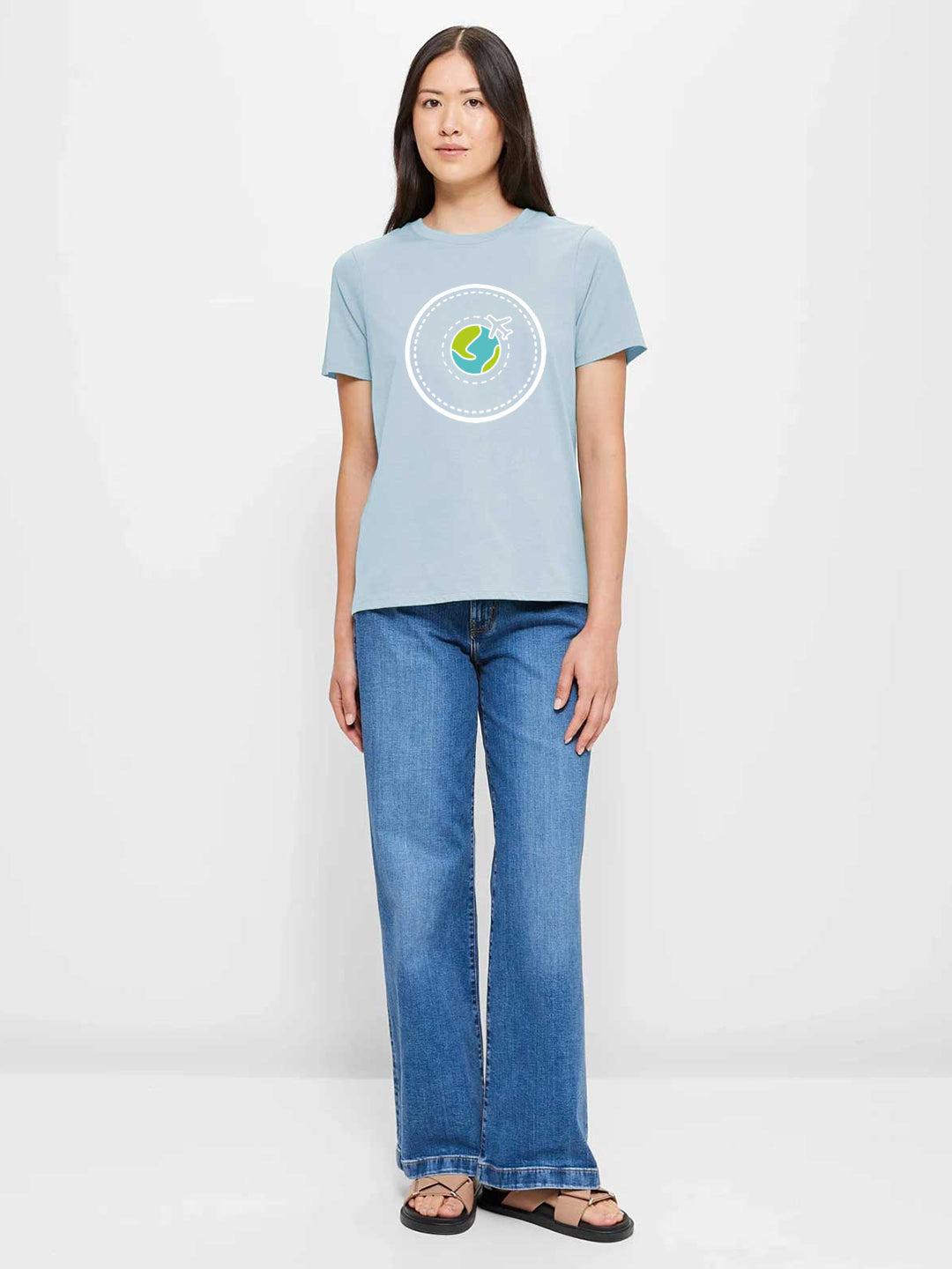 Fly Around The World Women Half Sleeve T-Shirt