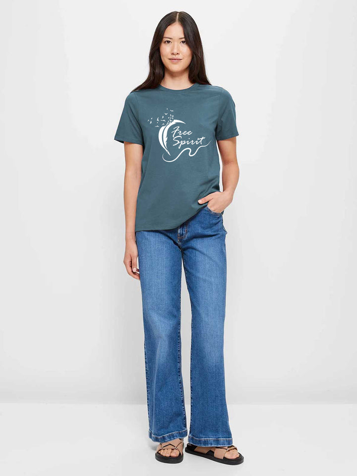 Free Spirit Women Half Sleeve T-Shirt