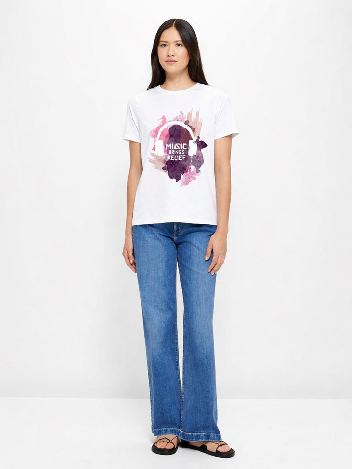 Music Brings Relief Women Half Sleeve T-Shirt