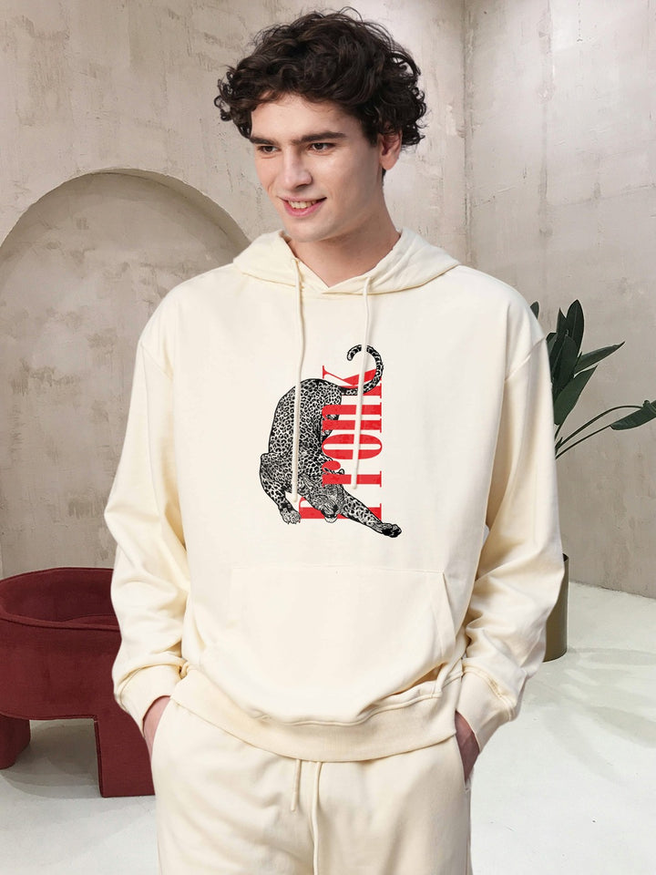 PREDATOR ENERGY Men Drop Shoulder Premium Terry Hoodie