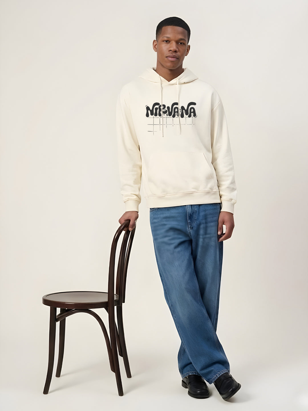 GRUNGE REBIRTH Men Drop Shoulder Premium Terry Hoodie