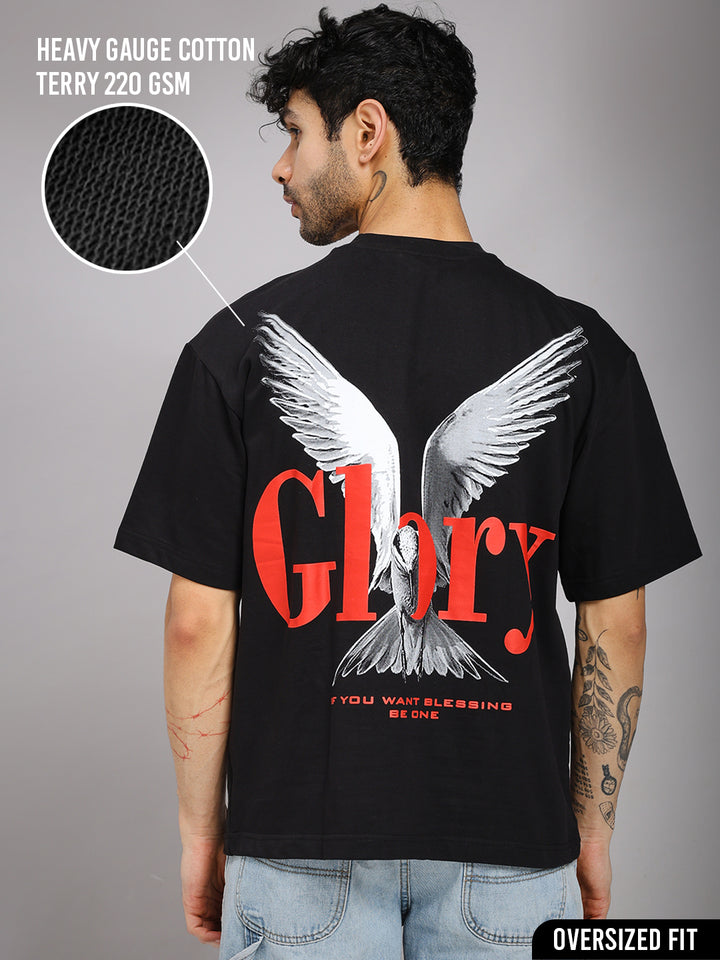Glory Puff Printed Men Oversized Terry T-shirt