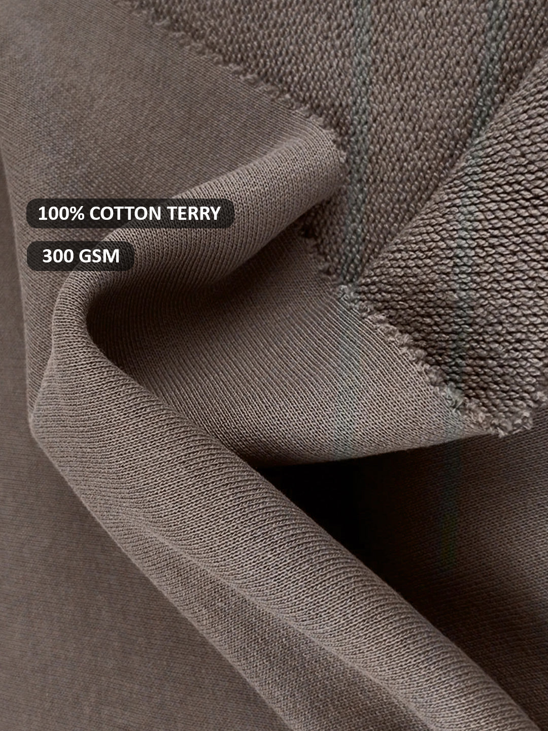 Solid Men Drop Shoulder Premium Terry Hoodie - Olive Green