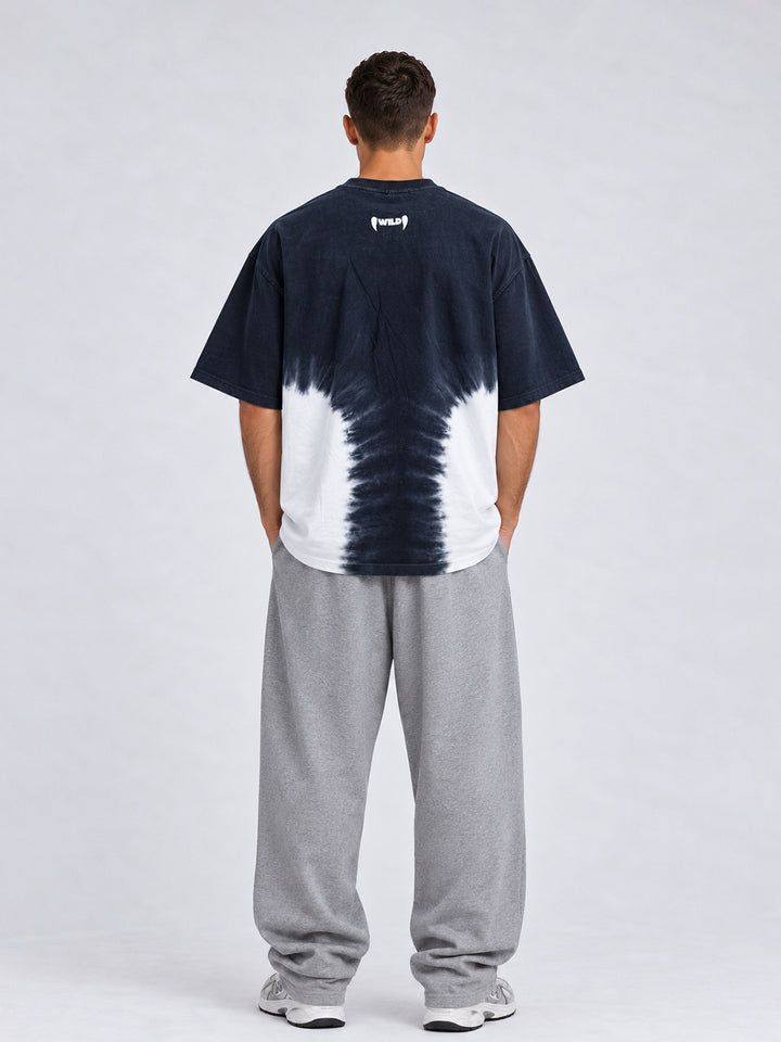 Men Retro Wash Puff Printed Oversized T-Shirt