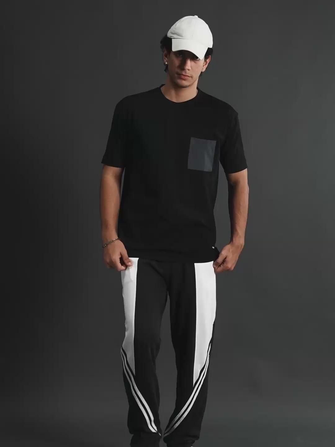 Hamo Men Oversized T-Shirt - Black