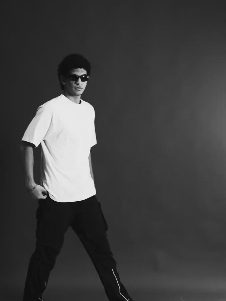 Men Utility Cargos- Black