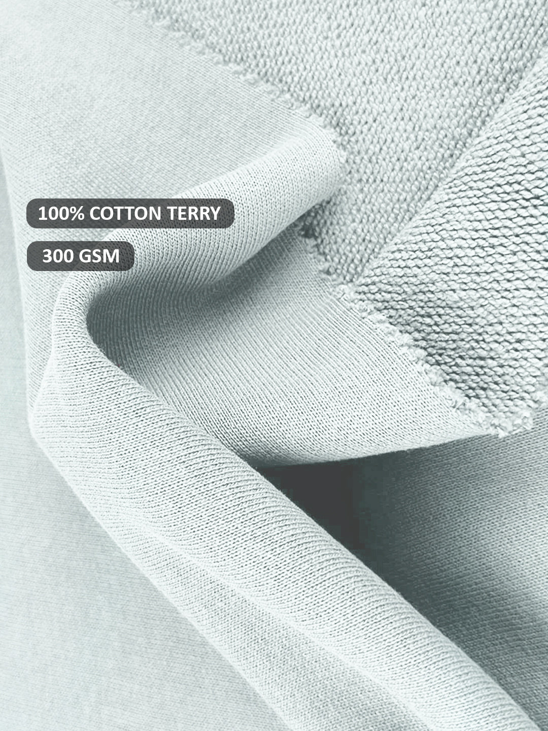 Solid Men Drop Shoulder Premium Terry Hoodie - Mint Green