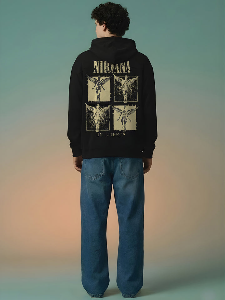 Vintage Nirvana Men Drop Shoulder Premium Terry Hoodie