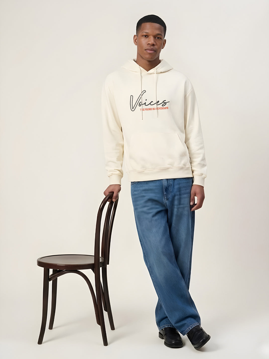 Voices Men Drop Shoulder Premium Terry Hoodie