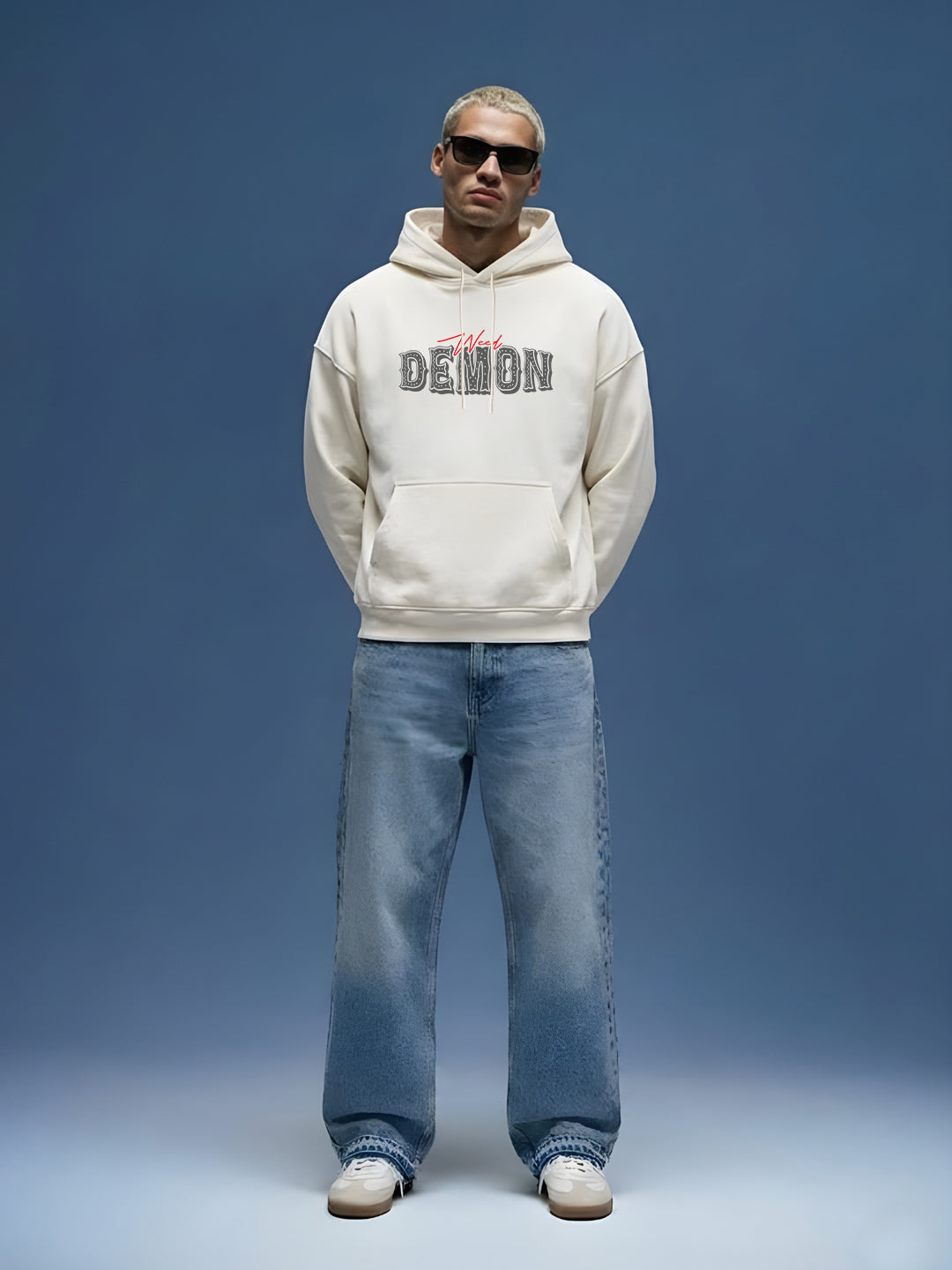 Weed Demon Men Drop Shoulder Premium Terry Hoodie