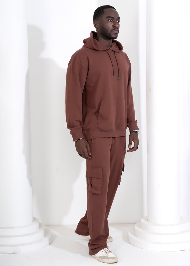 Men Premium Terry Co-ord Set - Cocoa