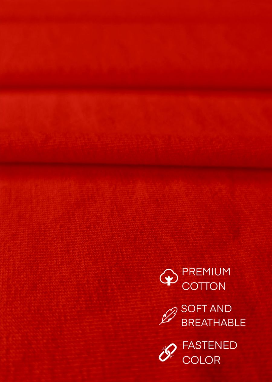 Solid Men Half Sleeve T-Shirt - Candy Red