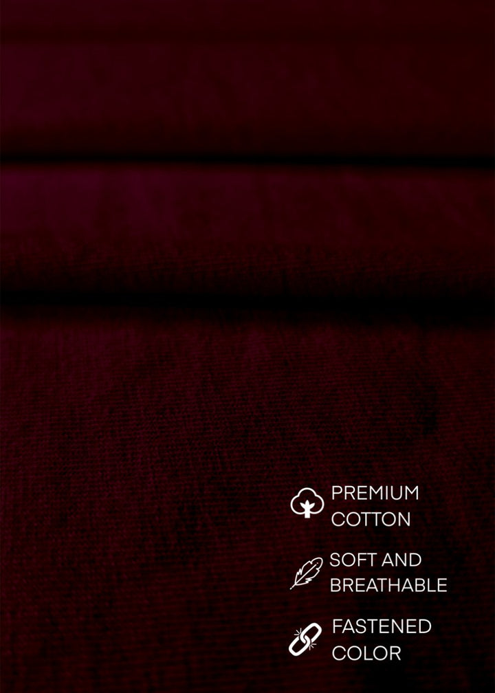 Women Solid Half Sleeve T-Shirt - Wine