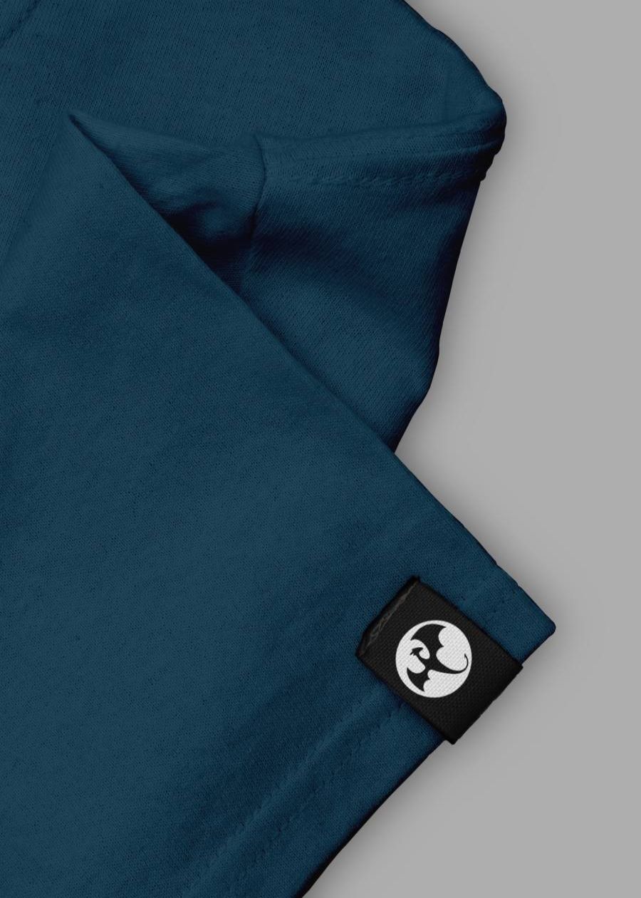 Solid Men Half Sleeve T-Shirt - Teal Blue